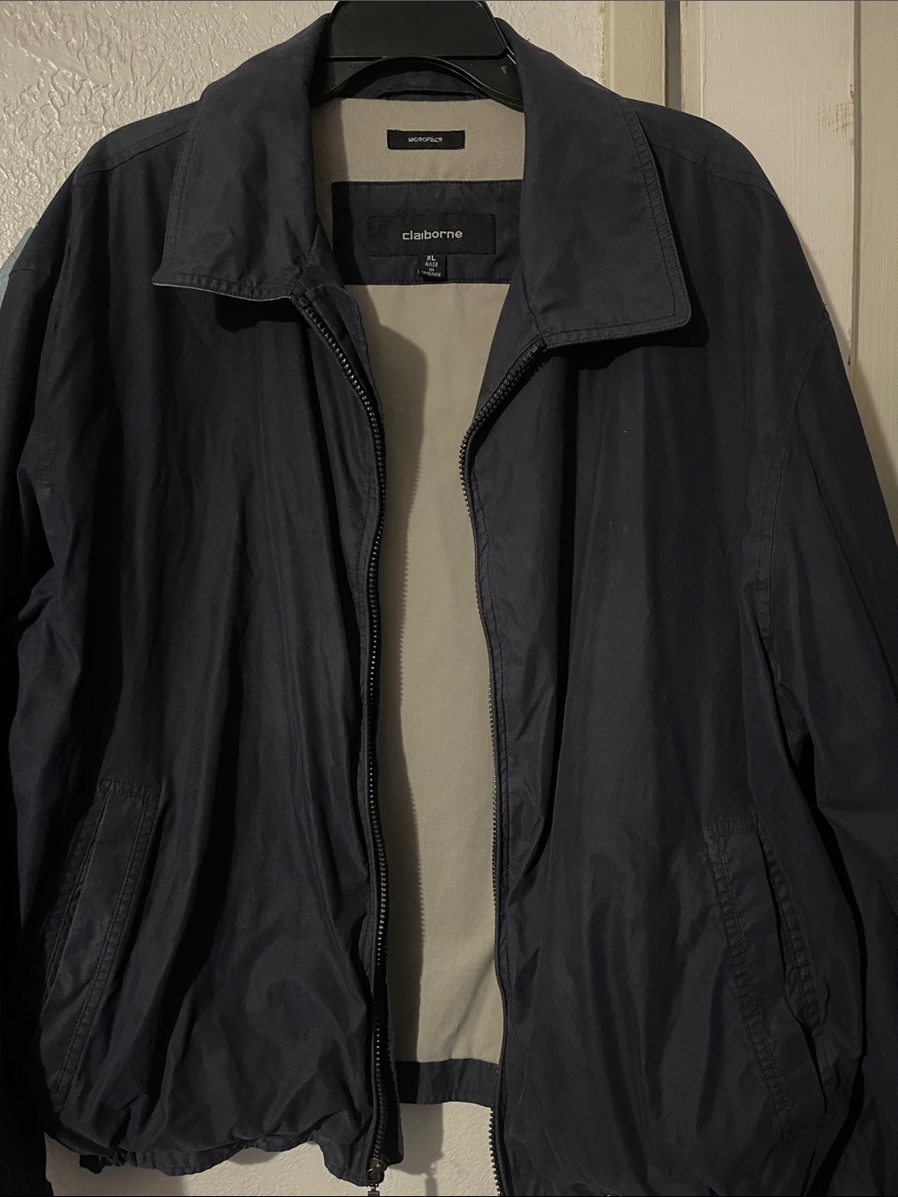 Claiborne Men's Dark black Zip-Up Jacket